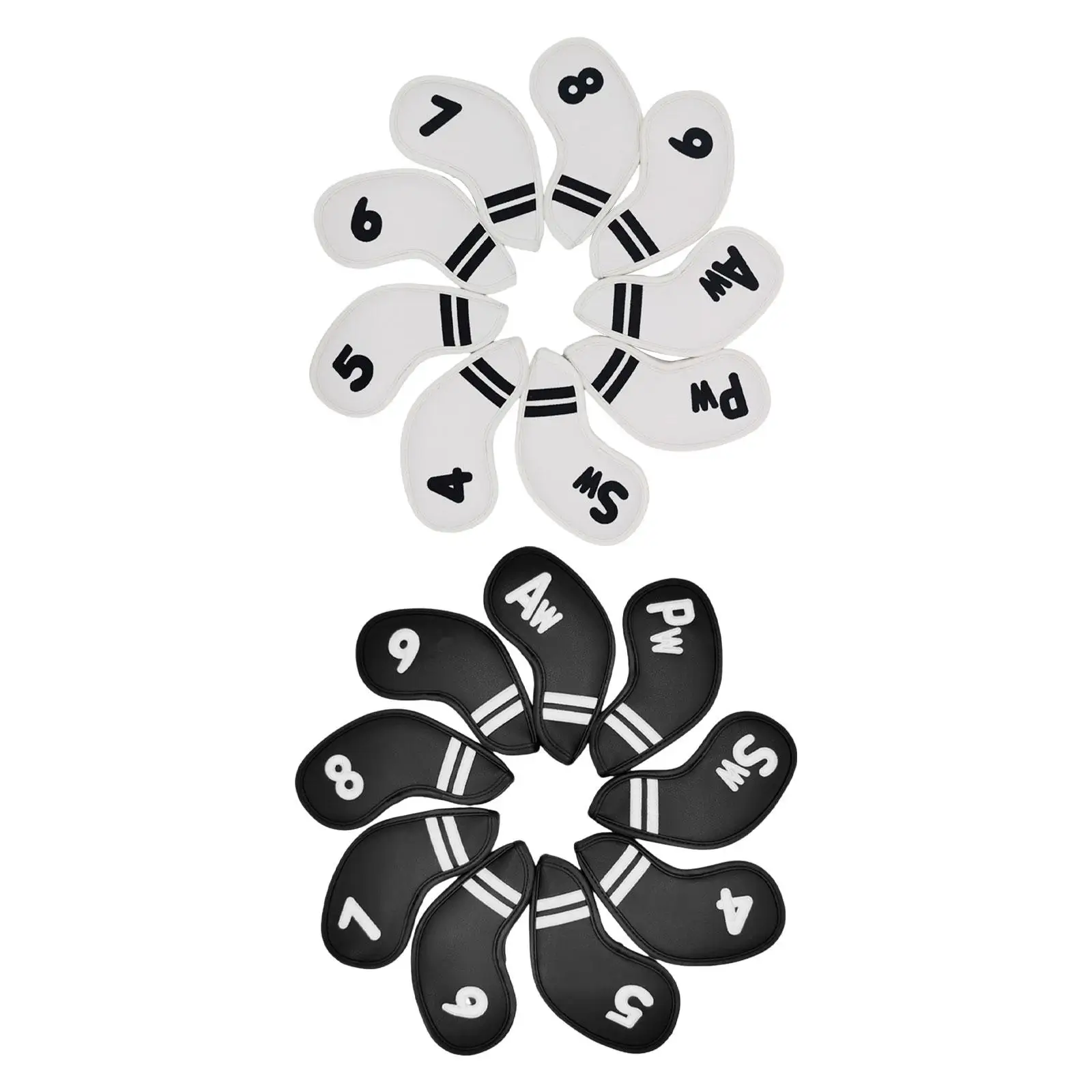 

9 Pieces Golf Head Covers Club Protection Golf Accessories Premium for Men Headcover Mallet Putter Covers Golf Club Protector