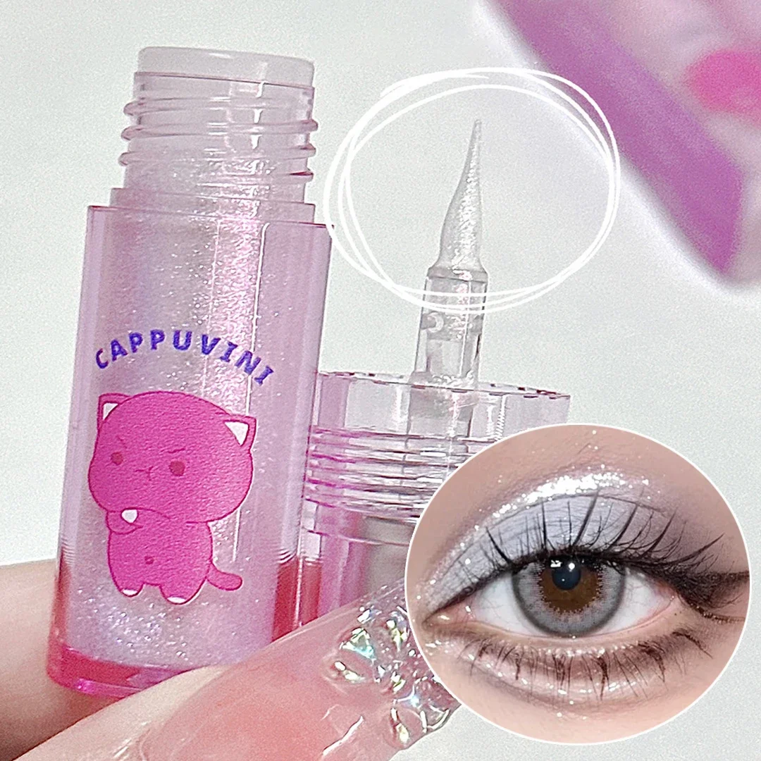 Diamentowe błyszczące eyelinery cień do powiek wodoodporny perłowy brokat cekiny Eyeliner cień do powiek rozświetlacz makijaż oczu kosmetyki