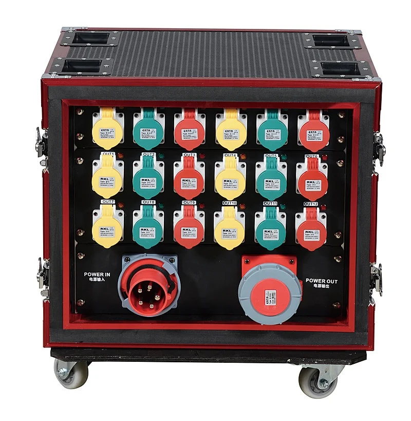 TOP 3 phase 18 channel power distribution box Stage Equipment 16A Waterproof Distributor Rectangle cheapest 18*4kw dj equipment