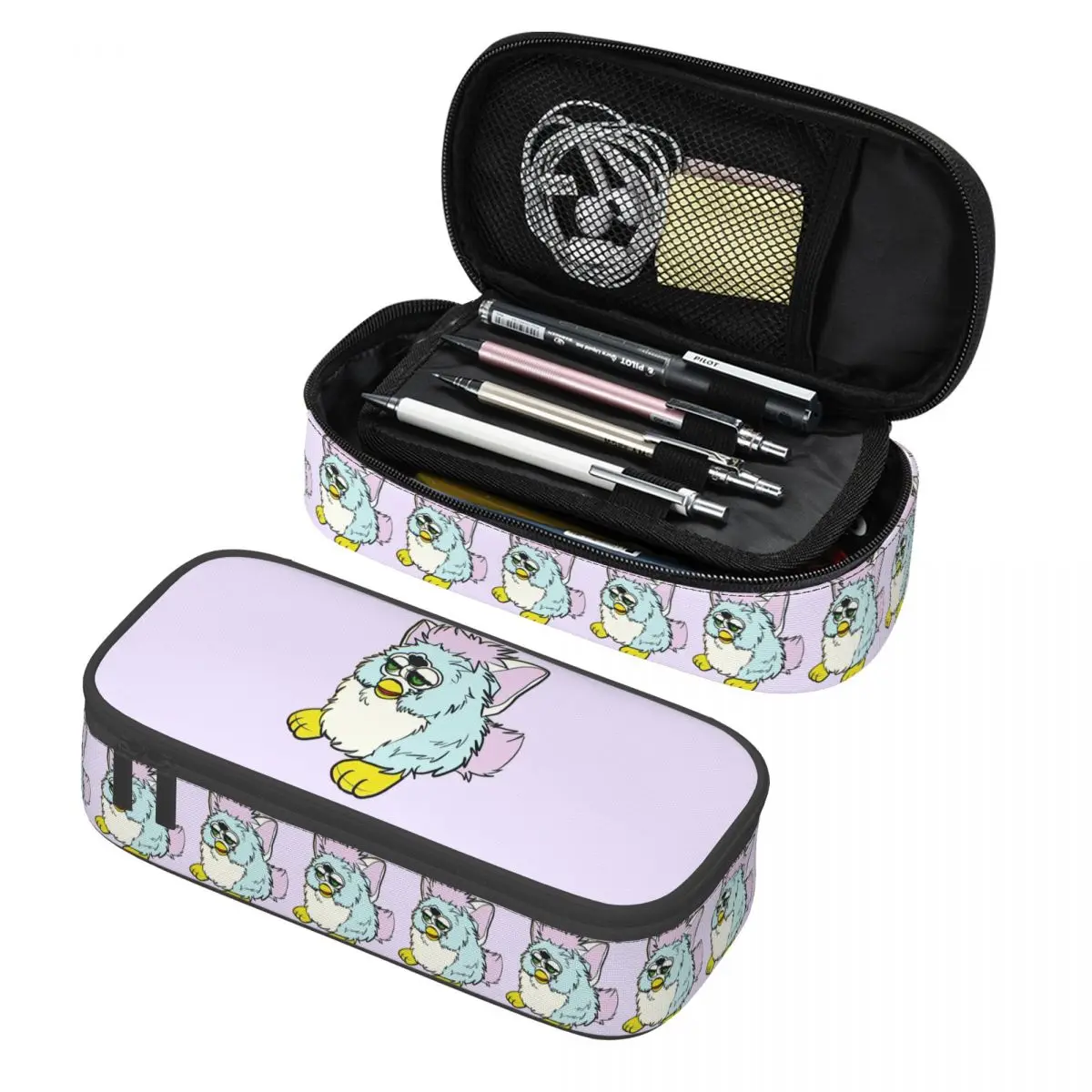 Estuche para lápices Furby Army, soporte para bolígrafos, suministros de papelería, caja de almacenamiento grande para bolígrafos, bolsa para lápices para niños