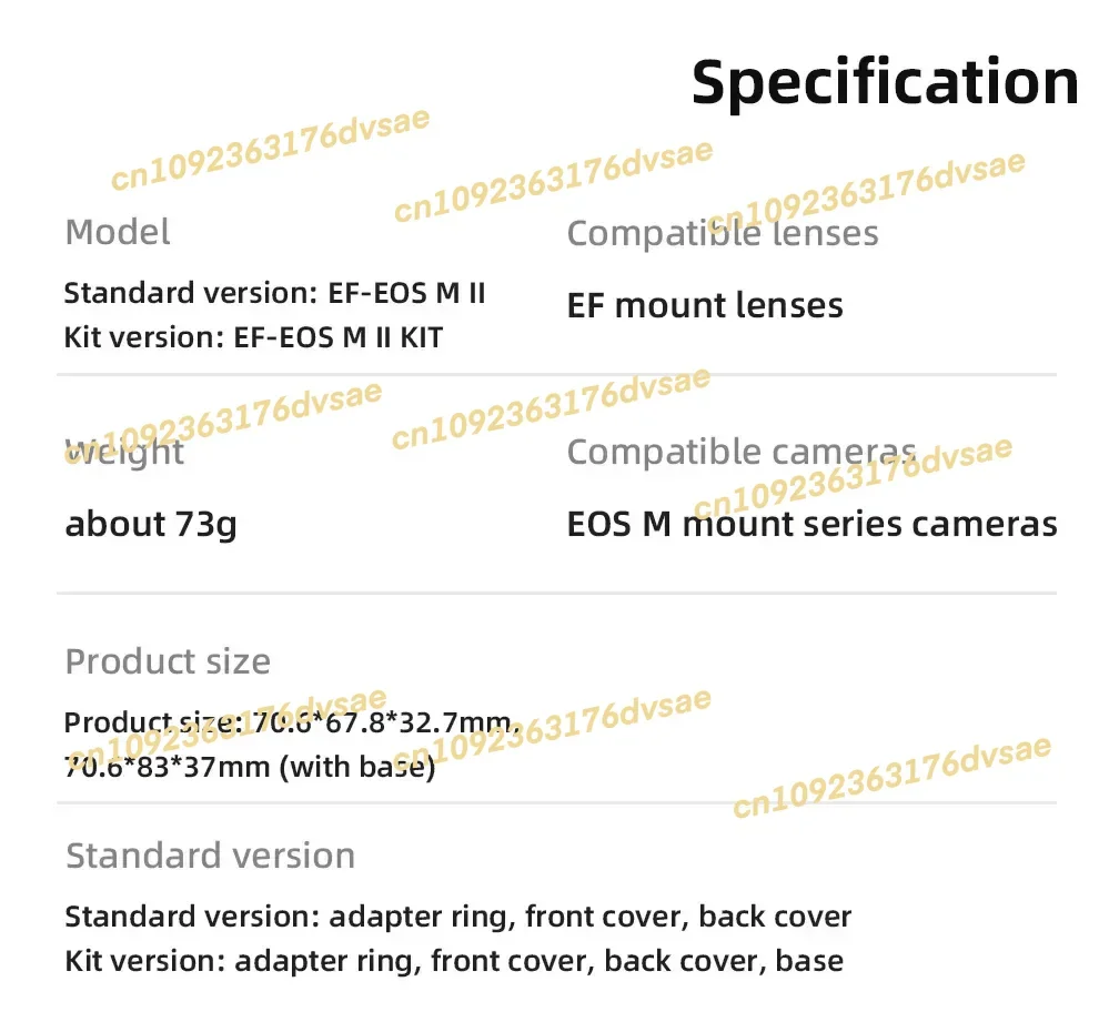2025 جديد YONGNUO EFE.OSM II التركيز التلقائي محول العدسات الدائري لكانون forEOS EF/EF-S جبل عدسة إلى M EF-M M2 M3 M5 M6 M10 M50 M100 #3