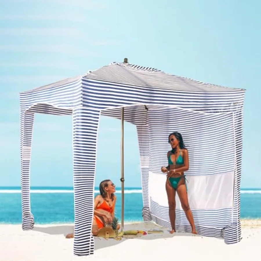 

Beach Tent Easy Set Up Canopy Sun Shelter Shade with UPF 50+UV Protection Portable Beach Umbrella Outdoor Sunwall with Sand Poc