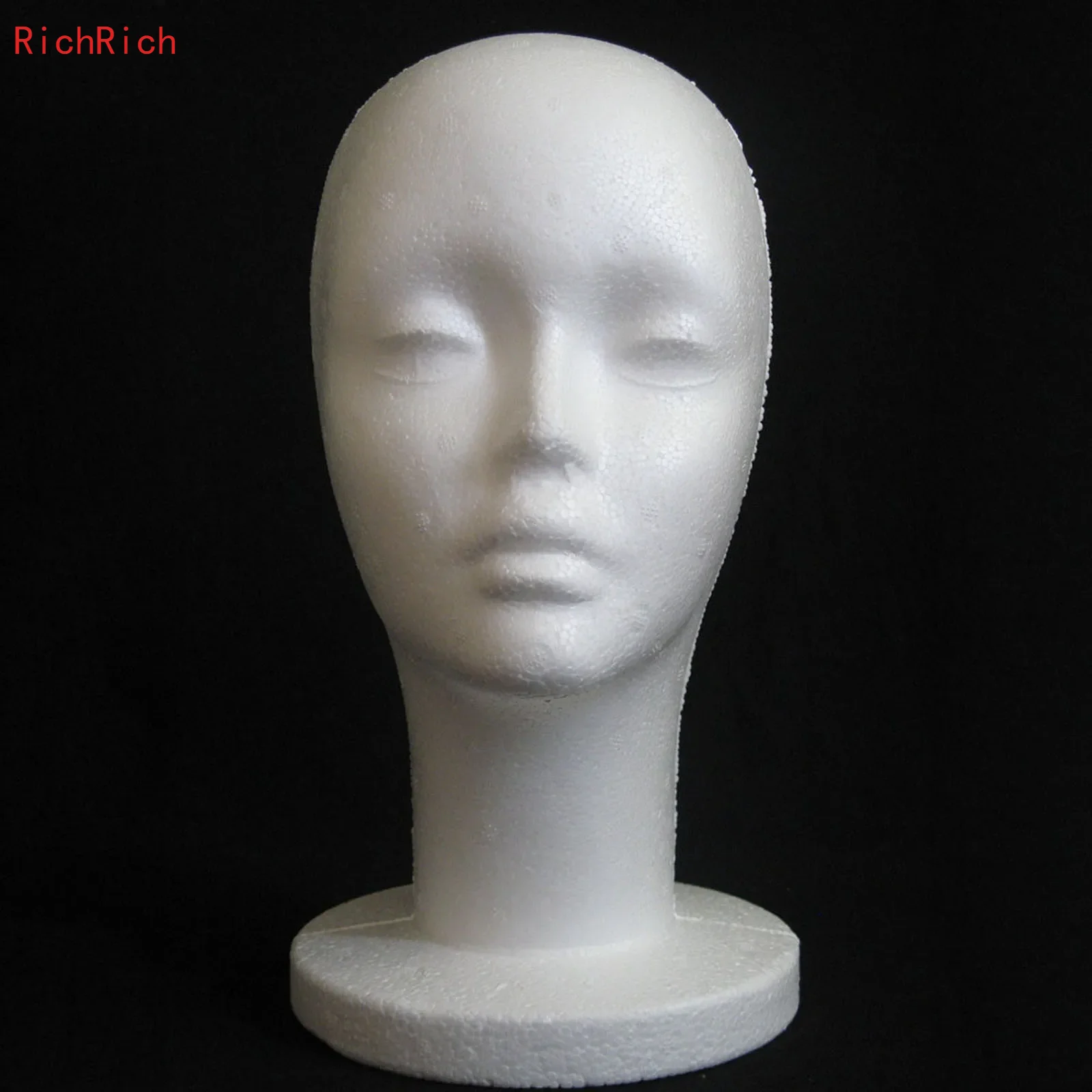 Female Styrofoam Mannequin Manikin Head Model Foam Wig Hair Glasses Display 2024 New Foam Head Decorative Ornaments Yi