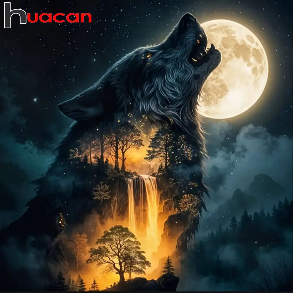 Huacan 2025, neue Kollektion, Diamant-Gemälde, Delphin, Himmel, Diamant-Stickerei, Meer, Sonnenuntergang, Mosaik, Kunst, Dekoration, Gemälde