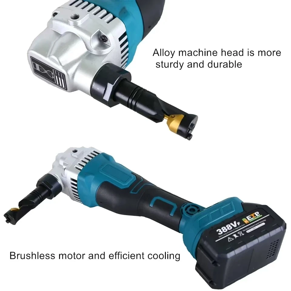 고품질 1280W 21V 자동 무선 전기 리벳 건 충전식 리튬 배터리 구동 브러시리스 블라인드 리벳터