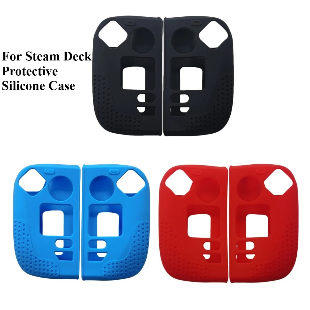 

For Steam Deck Protective Silicone Case Anti-Slip Cover Protector Game Console Accessories Dustproof Split Silicone Case
