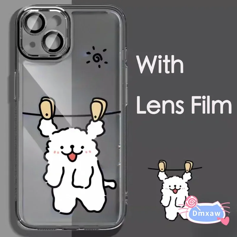 جراب شفاف لـ iqoo z9 توربو z9x z8x z8 z7 pro z7x z6 z5x z5 5 5g 4g ، حافظة لينة بتصميم كلب كرتوني لطيف #6