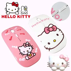 Hello Kitty Mouse Wireless Mouse Bluetooth Kawaii Mouse da gioco silenzioso ultrasottile simpatico Mouse USB 2.4G per IPad Computer Laptop PC