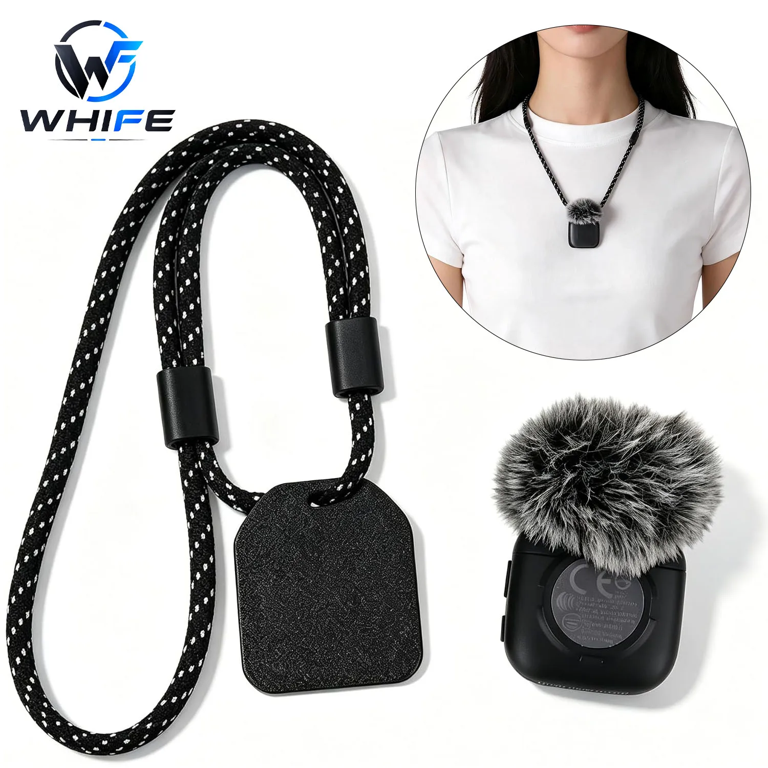 Portable Magnetic Neck Strap for DJI Mic Mini 2/Mic 2/Mic Pro Mount Bracket For DJI Mic Mini Mic 2 Lavalier Microphone Accessery