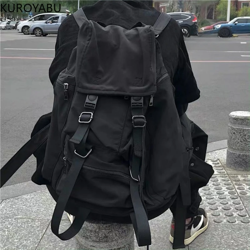 Black New Female Backpack Fashion Women Backpacks Waterproof Large Capacity School Bag Teenage Girls Student Y2k Shoulder Bags