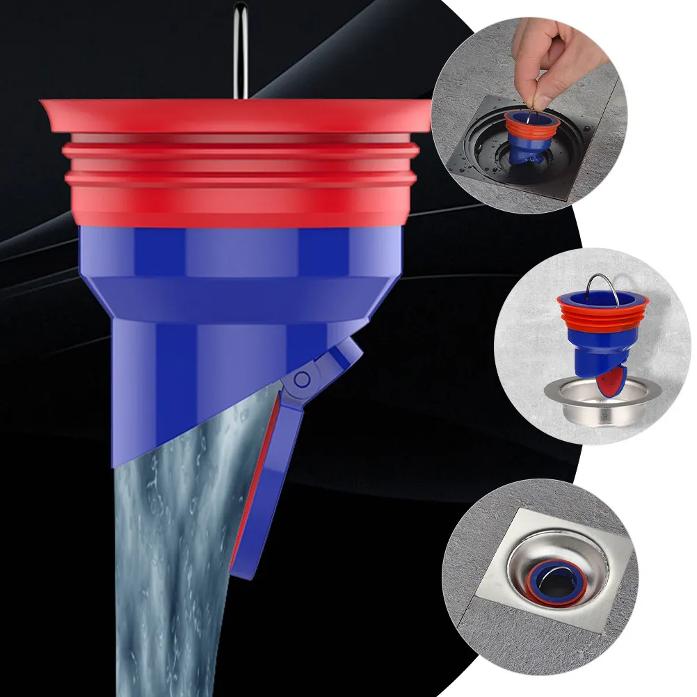 Shower Floor Drain Core Backflow Preventer Odor Proof Drain Plug Stainless Steel PVC Replacement Bathroom Use Backflow Preventer
