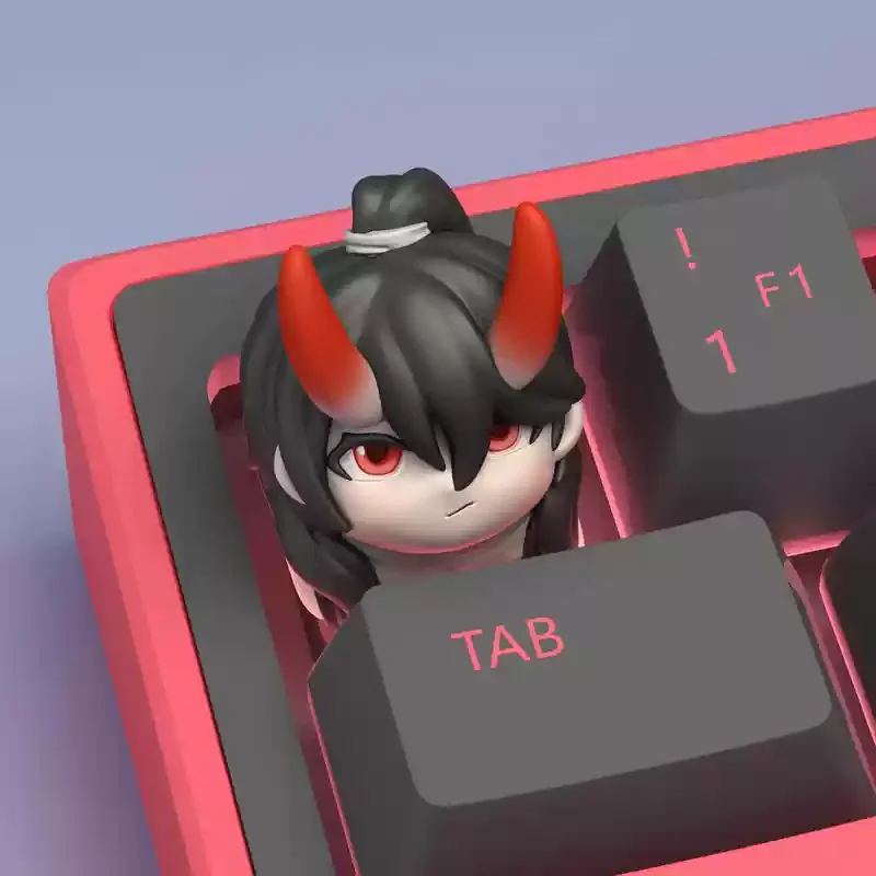 Kurimi Keycaps Naraka: Bladepoint Game Theme Keycaps 1pcs Customization key cap Resin Mechanical Keyboard Keycaps 3D