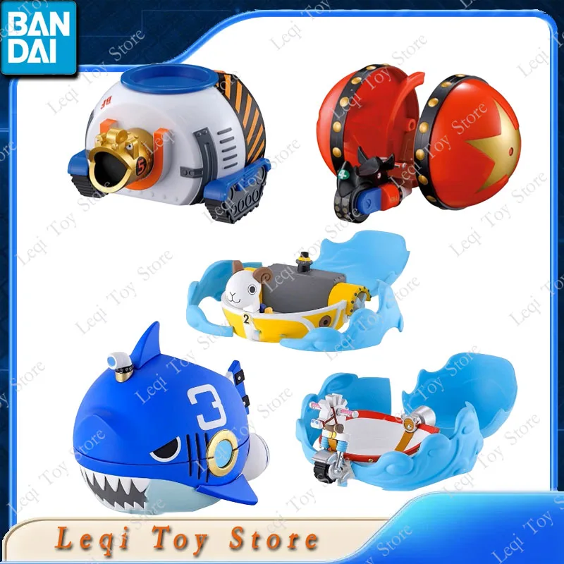 Bandai véritable une pièce GASHAPON ONEPI NO MI VOL.1 VOL.2 petite navire de guerre Action figurines d'anime jouets enfants cadeau modèle ornements