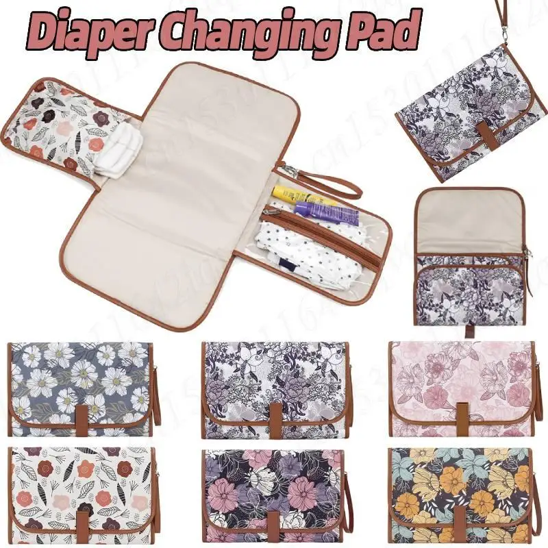 

Портативный коврик для пеленания, детский разделительный коврик для сухого и влажного воздуха, складная водонепроницаемая дорожная сумка для хранения подгузников с карманом для салфеток
