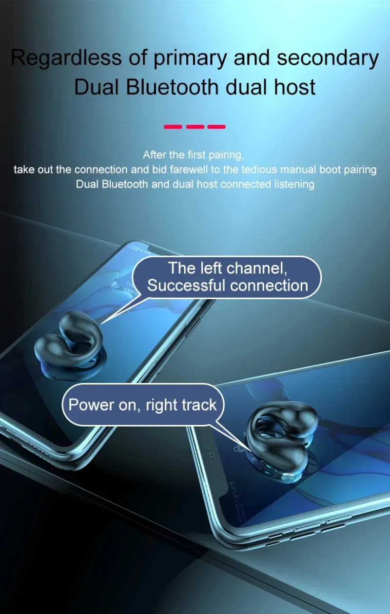 Lenovo Ohrclip-Bluetooth-Kopfhörer mit extrem langer Akkulaufzeit, Over-Ear-Kopfhörer mit Geräuschunterdrückung und Knochenleitungstechnologie – Detail 11