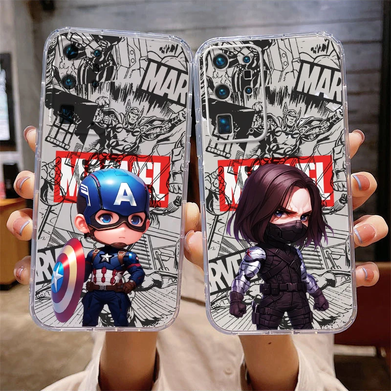 Captain America Bucky Barnes Phone Case For Huawei P50 P50E P40 P30 P20 PRO LITE 5G P Smart Z S 2021 Carcasa