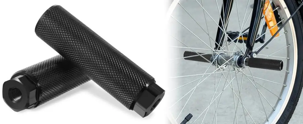 Tolex Fahrrad-Anti-Rutsch-Fußrasten, Aluminiumlegierung, passend für BMX-Fahrräder mit 3/8-Zoll-Achse, Fußstützen-Hebel, Fahrradzubehör. – Detail 3