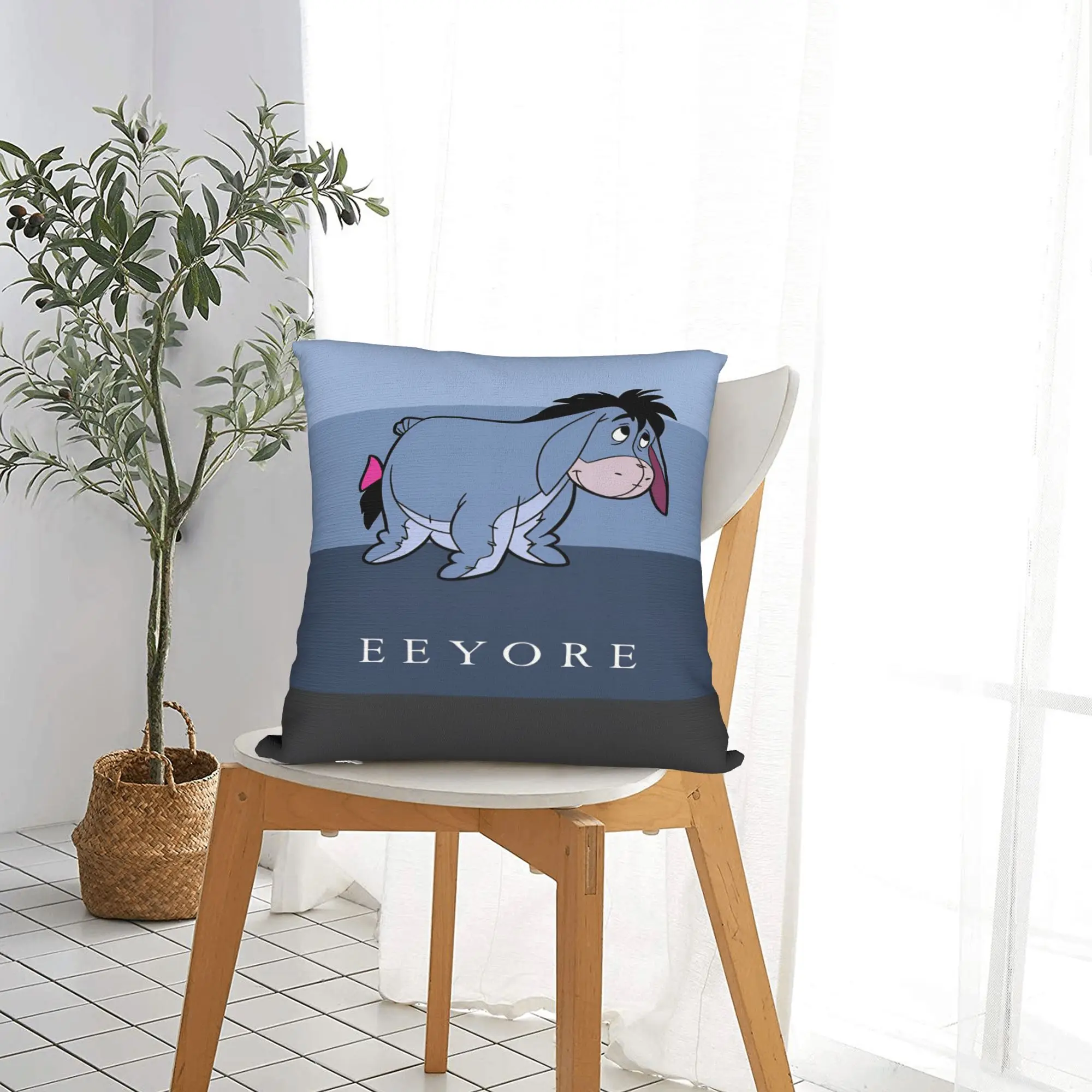 Winnie The Pooh Pillowcases Eeyore Cute Funny Pillow Case For Sofa Couch Bed Living Room Square Pillow Cover view 5