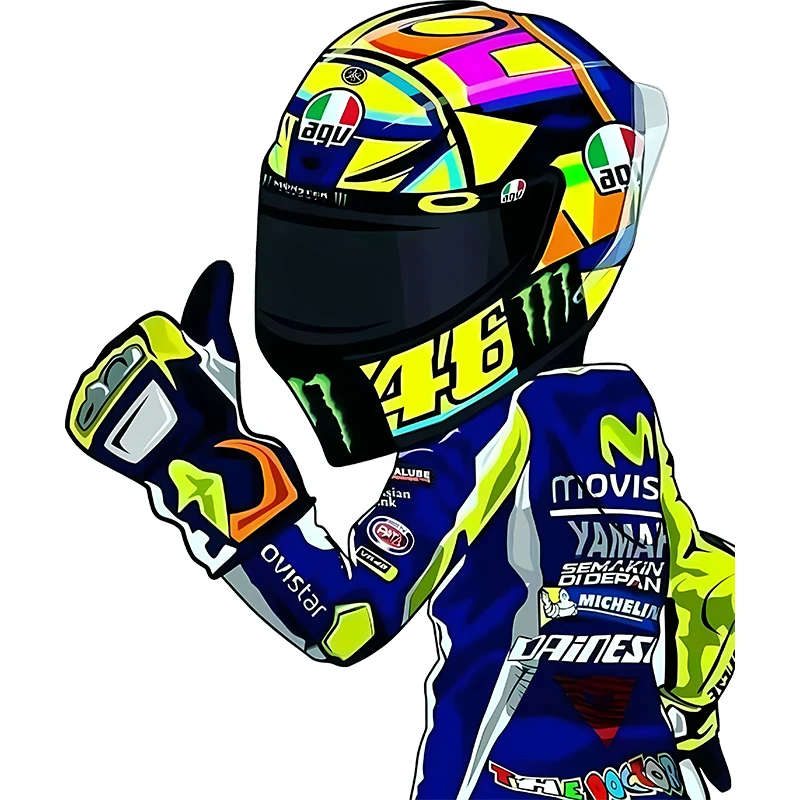 RuleMylife Motorcycle Road Motorcycle Racer Car Stickers Wall Decals Anime Cute Auto Accessories