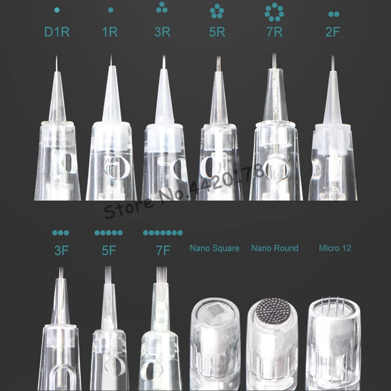 

Bayonet port Cartridges Needles Sterilized piercing needles pen eyebrow roller cartridge microshading needle eyebrow