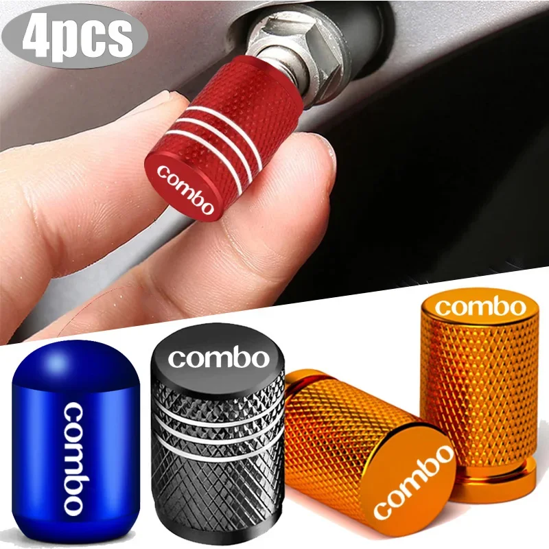 4pcs Car Styling Wheel  Tire Valve Stem Caps Covers for Opel Combo Emblem 2023 2019 Auto Tyre Rim Air Port Stems Cap Accessories