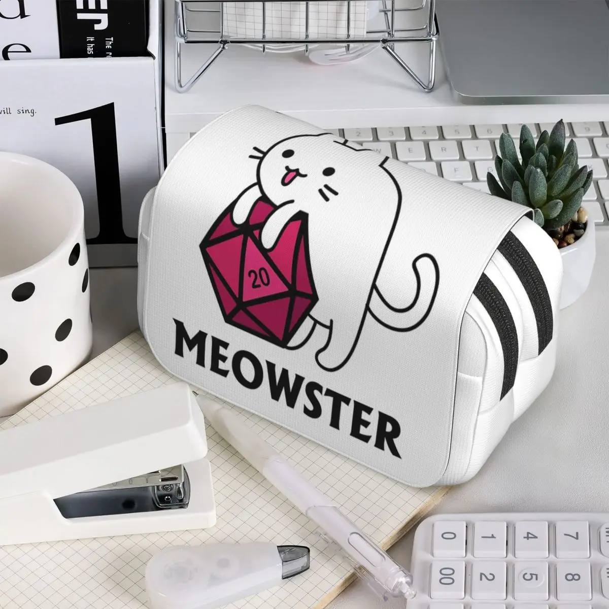 

Пенал-кошечка Dungeon MeowsterDnD для мальчиков и девочек, подарок, коробка для ручек, сумка для карандашей, канцелярские принадлежности, держатель для ручек