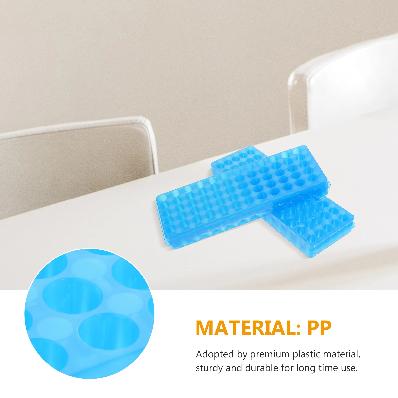 

2pcs Test Holder 60 Slots Plastic Sampling Tube Storage Organizer Laboratory Supplies For Science Industrial Use