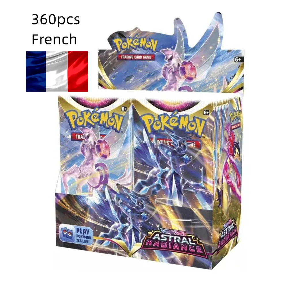 360 Pcs French Pokemon Card Surging Sparks Obsidian Flames Brilliant Stars Lost Origin Pokémon Booster Battle Transaction Cards view 3
