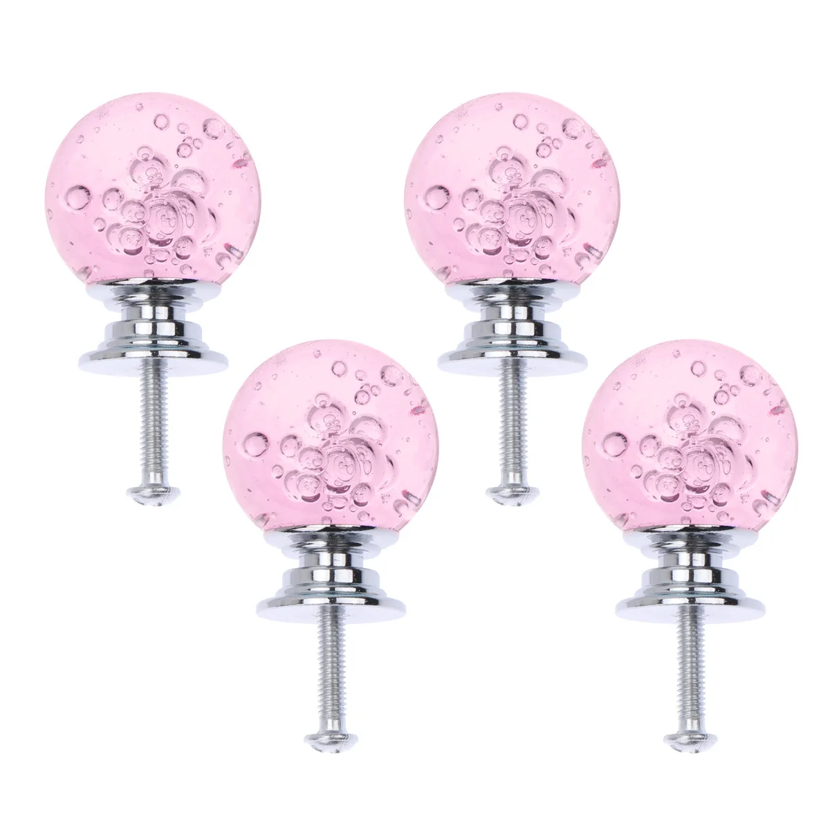

4Set Silver Bubble Ball Cabinet Drawer Knobs Durable Aluminum Alloy Stylish Handles for Wardrobe Drawers Drawer Knob
