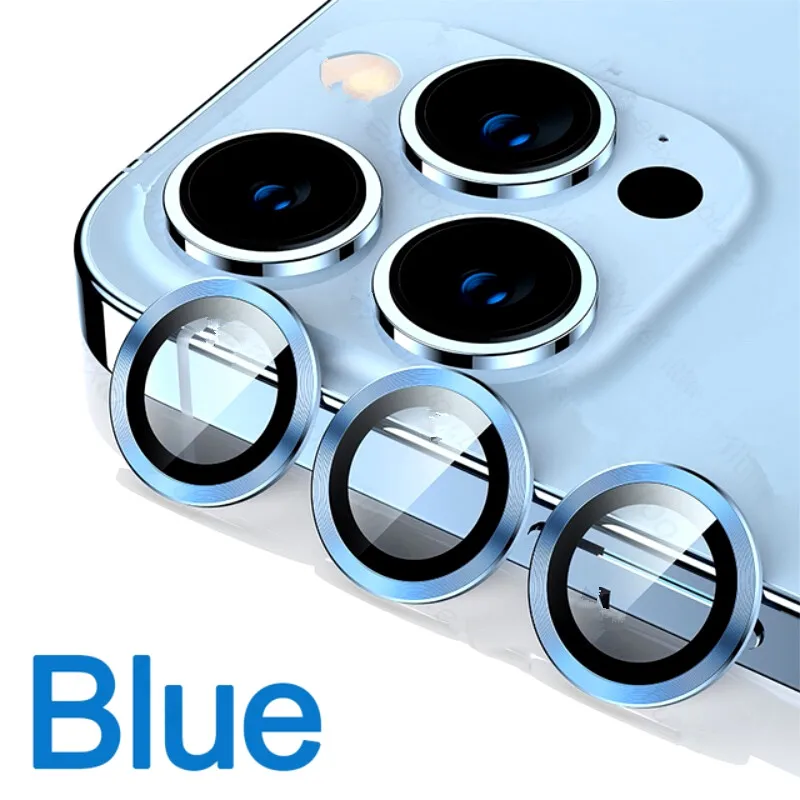 3D gebogene gehärtete Glas Metall Ring Kamera Schutz Abdeckung für iPhone 17 Pro Max 15 14 16 Pro 17 Air hintere Objektiv Film schützen Kappe