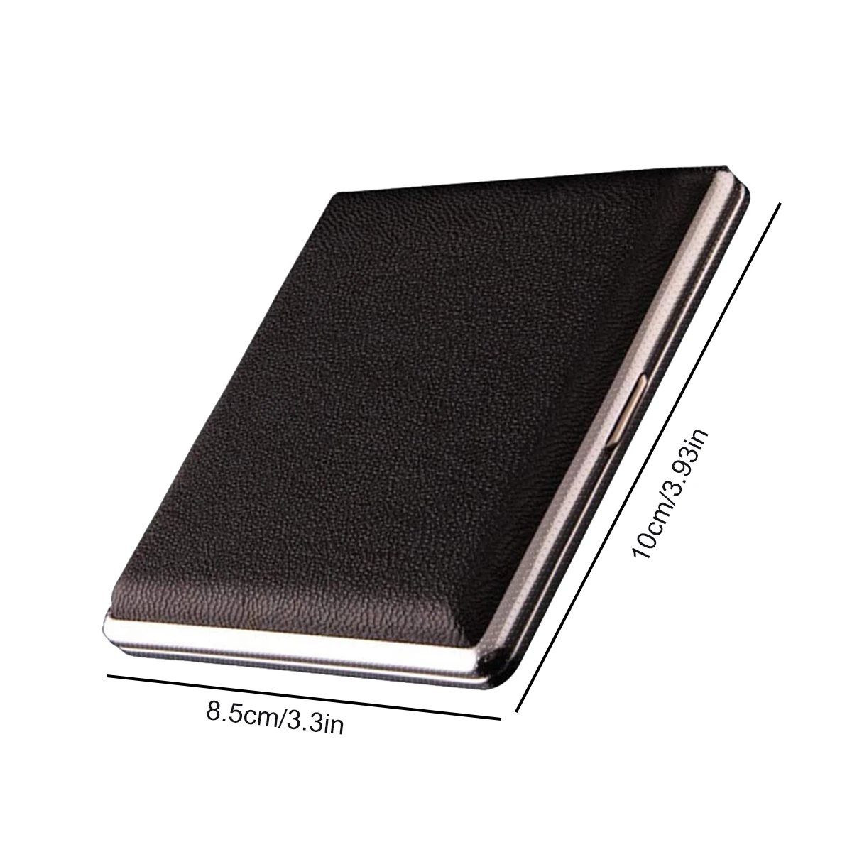 20 Sticks Cigarette Case Leather Surface Storage Metal Box Men Smoking Accessories Leather Waterproof Cigarette Black Box