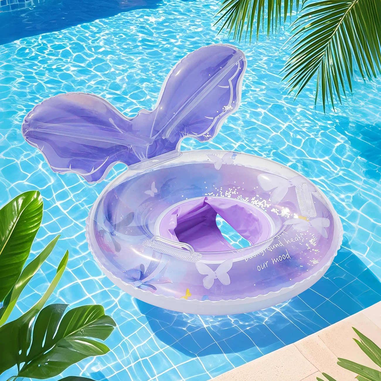 1PC プールフロートリング、インフレータブルスイムチューブ、水泳アクセサリー、夏のウォータースポーツに最適、プールフロートギア