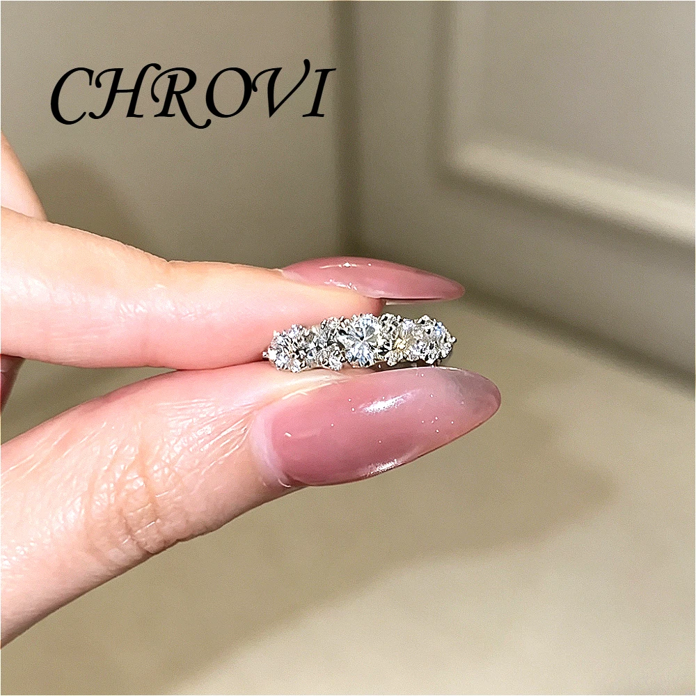 Exquisite 925 sterling silver design multi-tiered zirconia row ring. Stackable ring. Fashion ring.