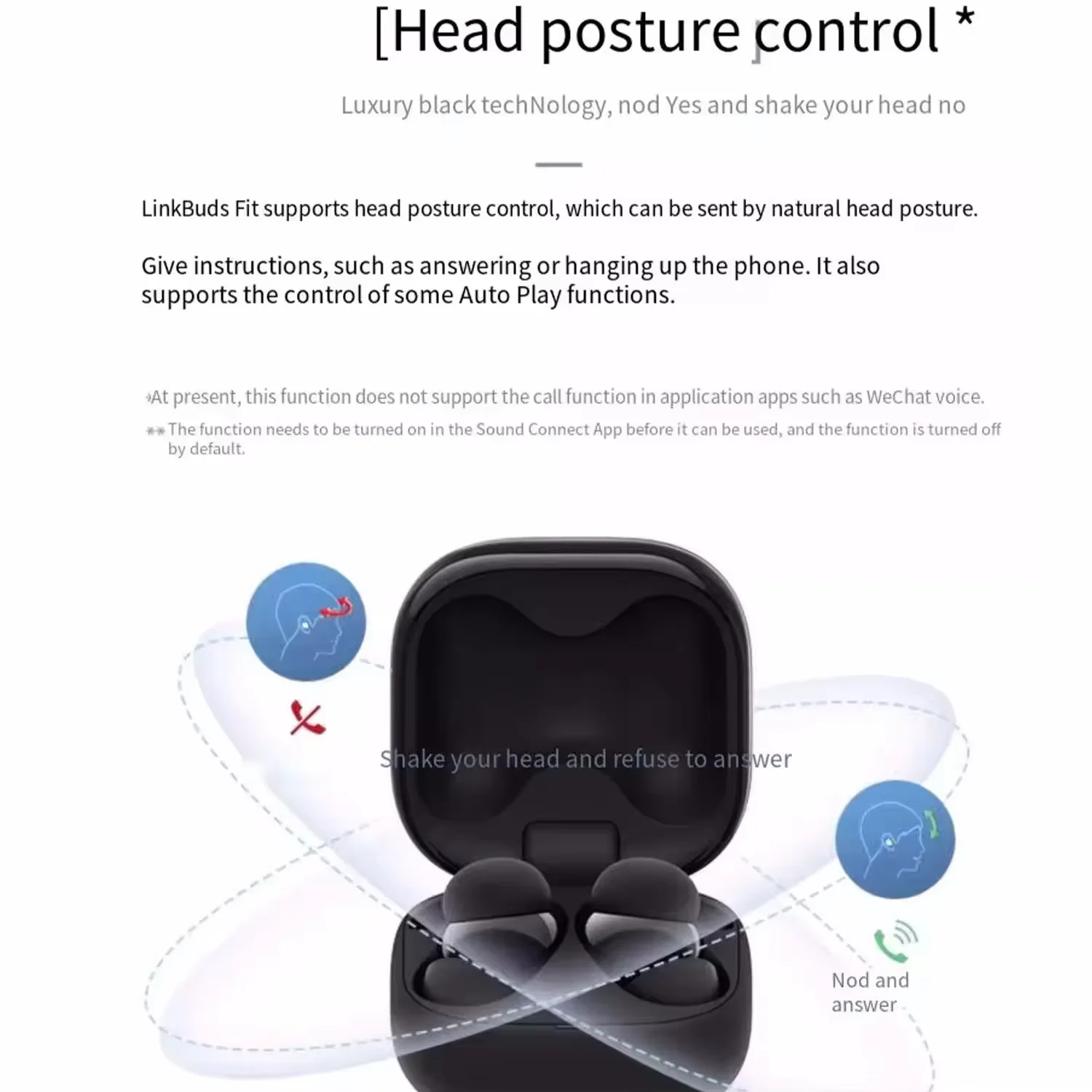 For Sony LinkBuds Fit Noise Reduction Wireless Headphones Noise Reduction In Ear Immersive HIFI Sound Headset for Android iPhone