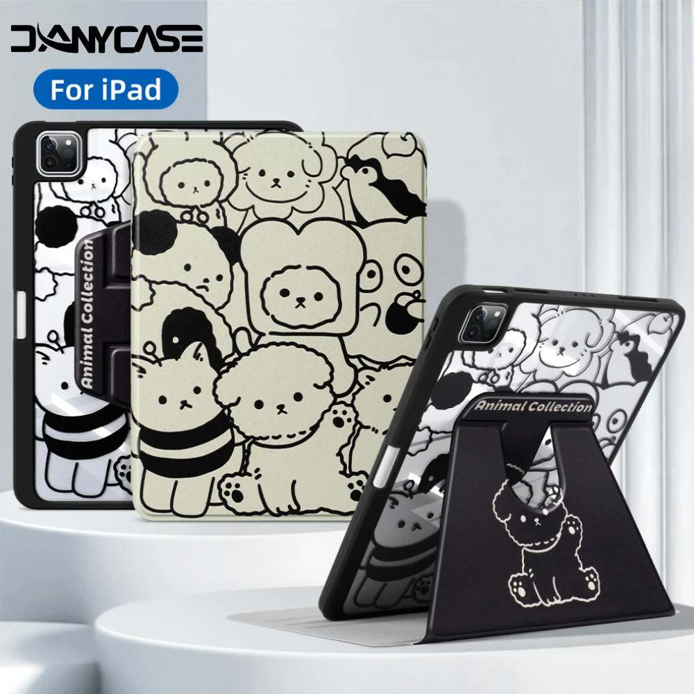 

Для iPad Air 5 Air 6 A16 11th M3 M2 iPad Pro11 12.9 13 M4 M5 10 Gen 10.5 10.2 7 8 9th 6/5th 9.7" Mini 7 6 Чехол с держателем для ручки