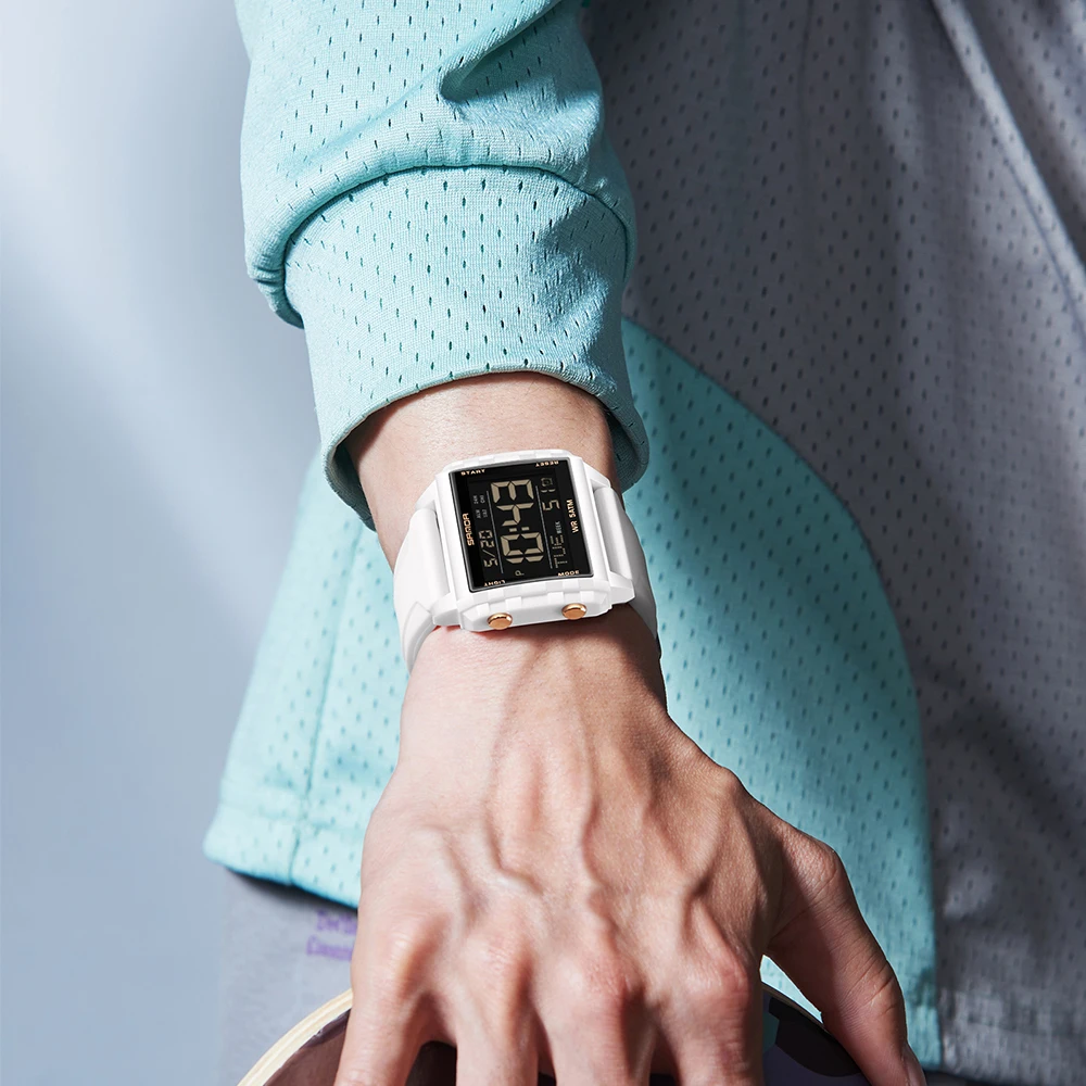 Fashion Mens Woman Digital Watches Waterproof Trend Rectangle Design Sports Watch For Men Women LED Backlight Male Wristwatch