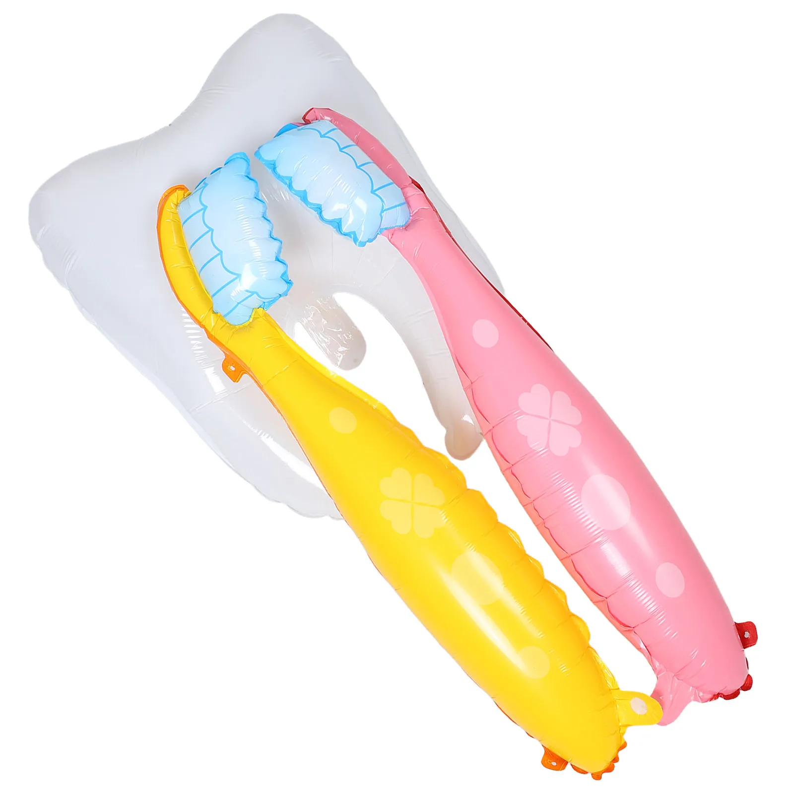 1Set Dental Party Balloons Tooth and Toothbrush Themed Giant Foil Balloons for Oral Health Education Birthday Shower