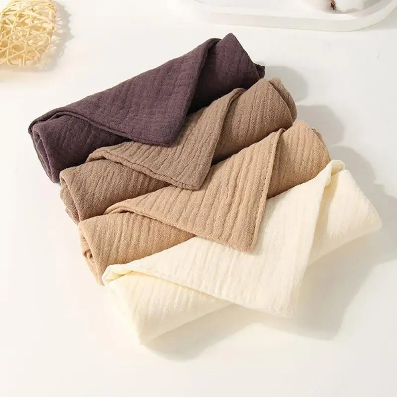 U13F 4 шт., 4-слойное полотенце для лица, дышащее квадратное полотенце, мочалки, полотенце для кормления для малышей, салфетки