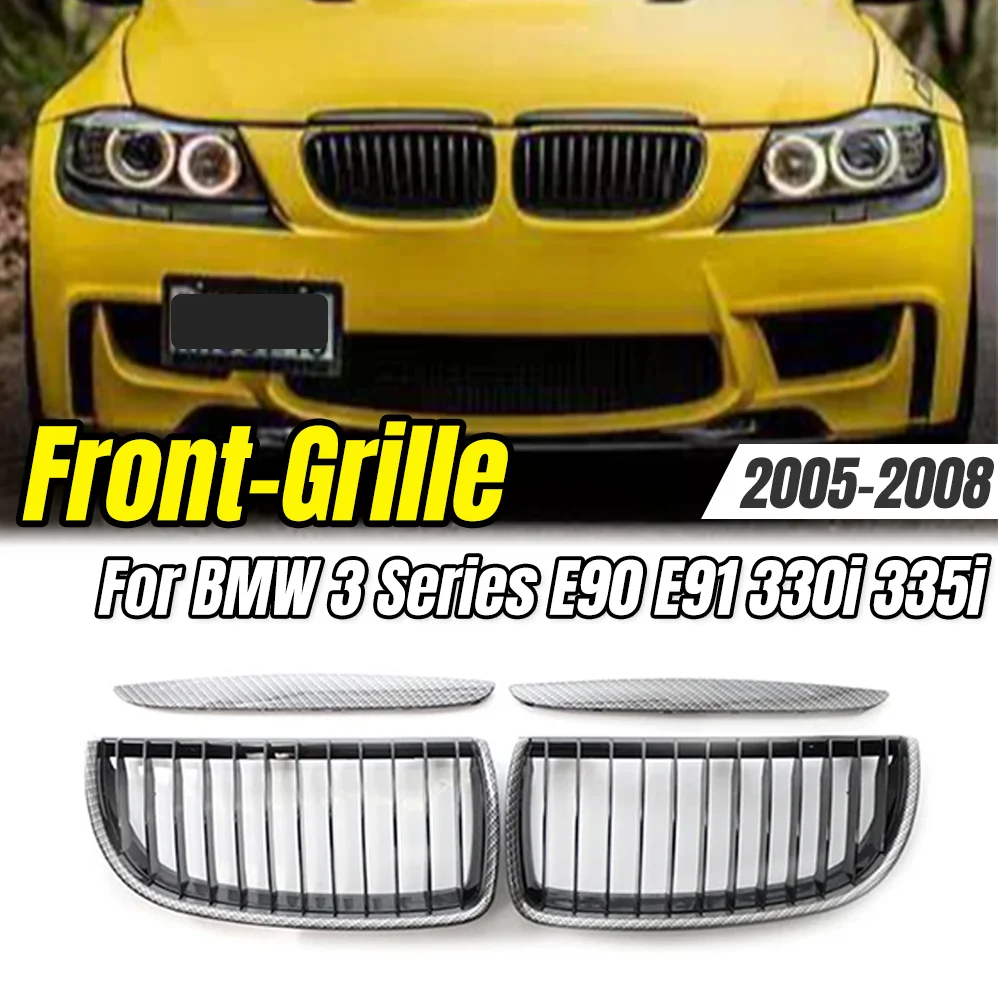 

For BMW 3 Series E90 E91 330i 335i 2005-2008 Diamonds Style Front Bumper Kidney Grilles,Car Styling Upgrade Parts & Accessories.