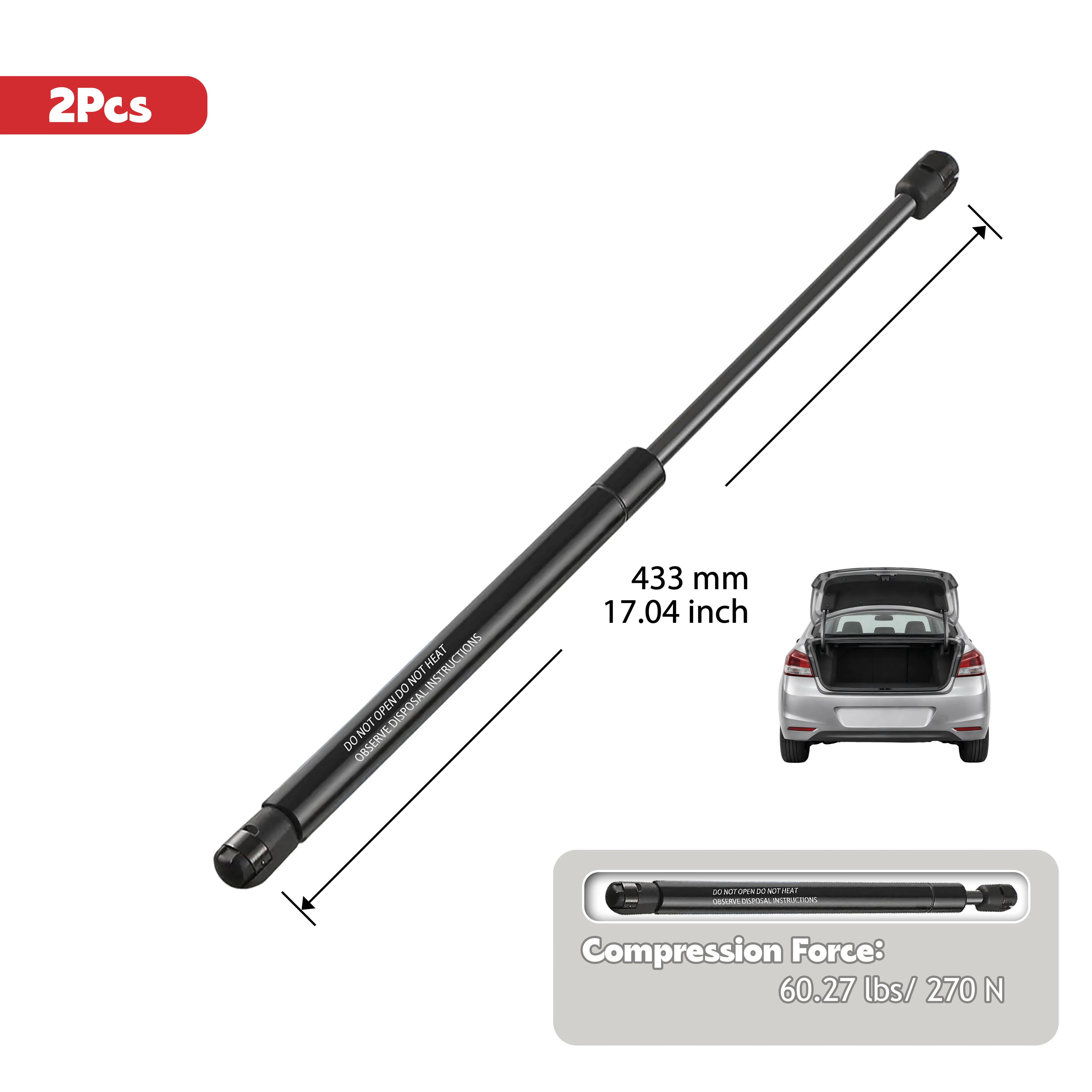 1/2Pcs Boot Gas Spring for Dongfeng Peugeot 308 Sedan 2011-2016 Rear Trunk Lift Support OE 9676147580