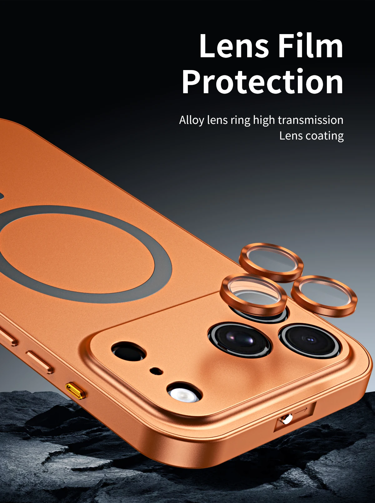 PHAEVOX MagFrame Pro metal frame plastic back MagSafe iPhone case all eight colors