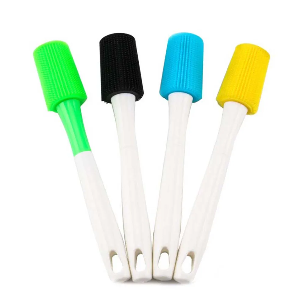 

1Pcs Bottle Cleaning Brush Silicone Long Handle for Glass Cups Baby Feeding Bottle Practical Cleaning Brush