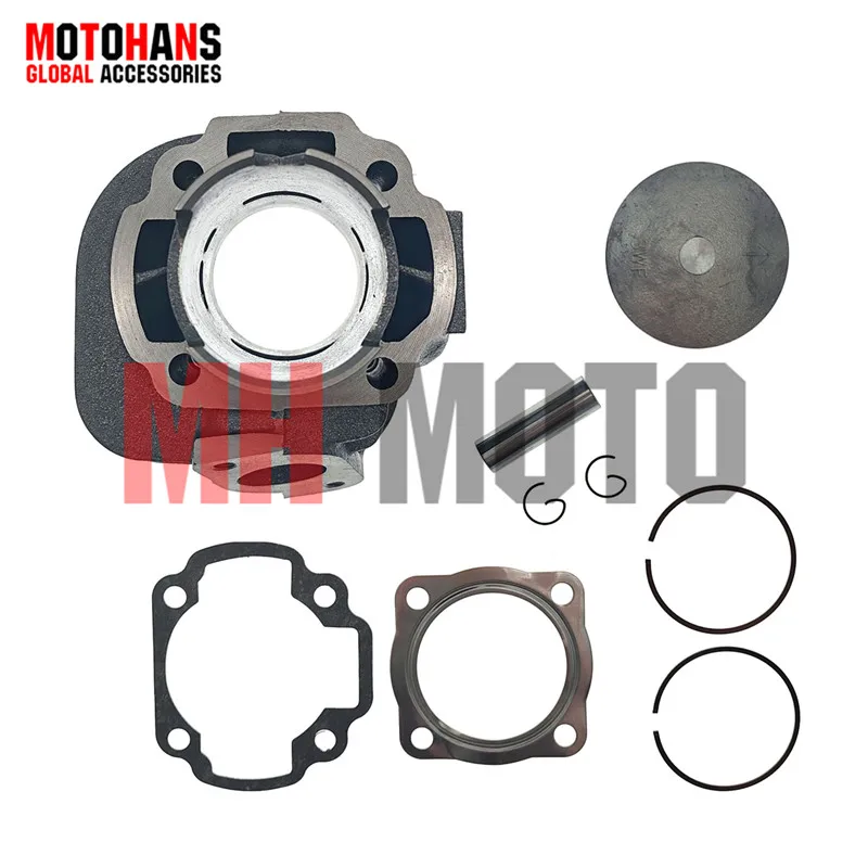 JOG90 50MM MOTORCYCLE PARTS CYLINDER AND PISTON KIT WITH 10MM PIN 2T 90CC ENGINE PARTS FOR 1PE40QMB 2T CHINESE SCOOTERS