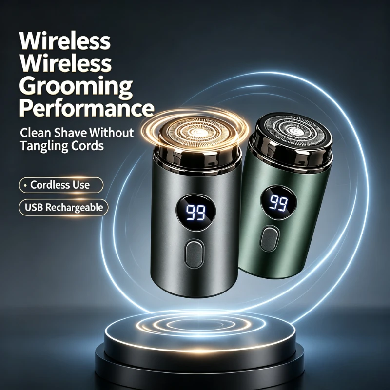 Men'S Grooming Boxes - LED Display Rechargeable Mens Electric Shaver