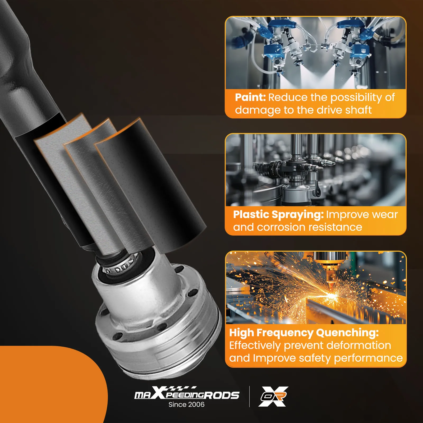 Eje de transmisión trasero para Jeep Cherokee KL V6 3.2L 2014 52123612 AA   52123612 AB 52123612 CA