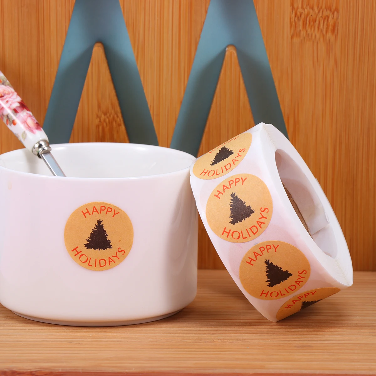 

Holiday Label Stickers Christmas Labels Packaging Tags Self-adhesive DIY Wrapping Baking Packing