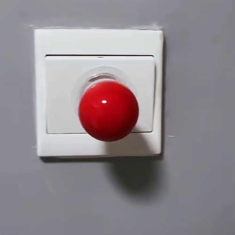 Plastic Rocker Switch Sticker Red Black Red Ball Switch Decoration Creative Black Ball Switch Cover Home Office Decoration