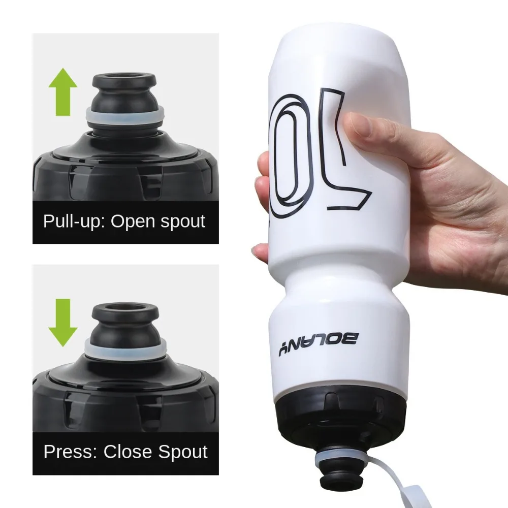 Large Capacity Bicycle Water Bottle Squeeze Out Leak Proof Fitness PP Water Bottle Portable Ultra Light Road Bike Bottles