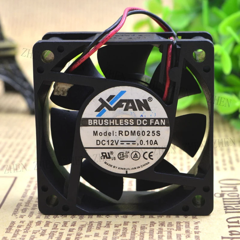 S New for XFAN RDM6025S DC12V 0.10A 2wire cooling fan#QW