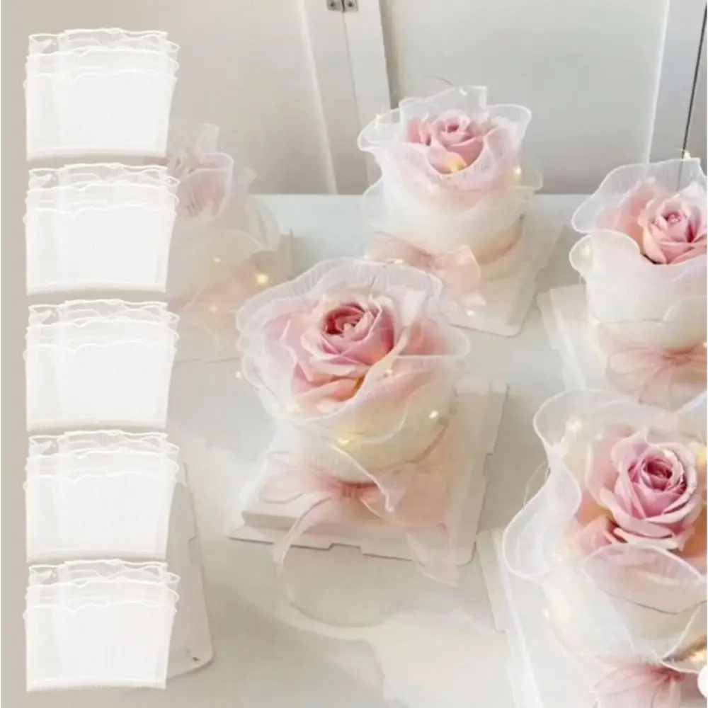 1Pcs Packaging Supplies Wave Yarn Lace Mesh Gift Packaging Supplies Surrounding Edge Florist Bouquet Packing Net Wedding